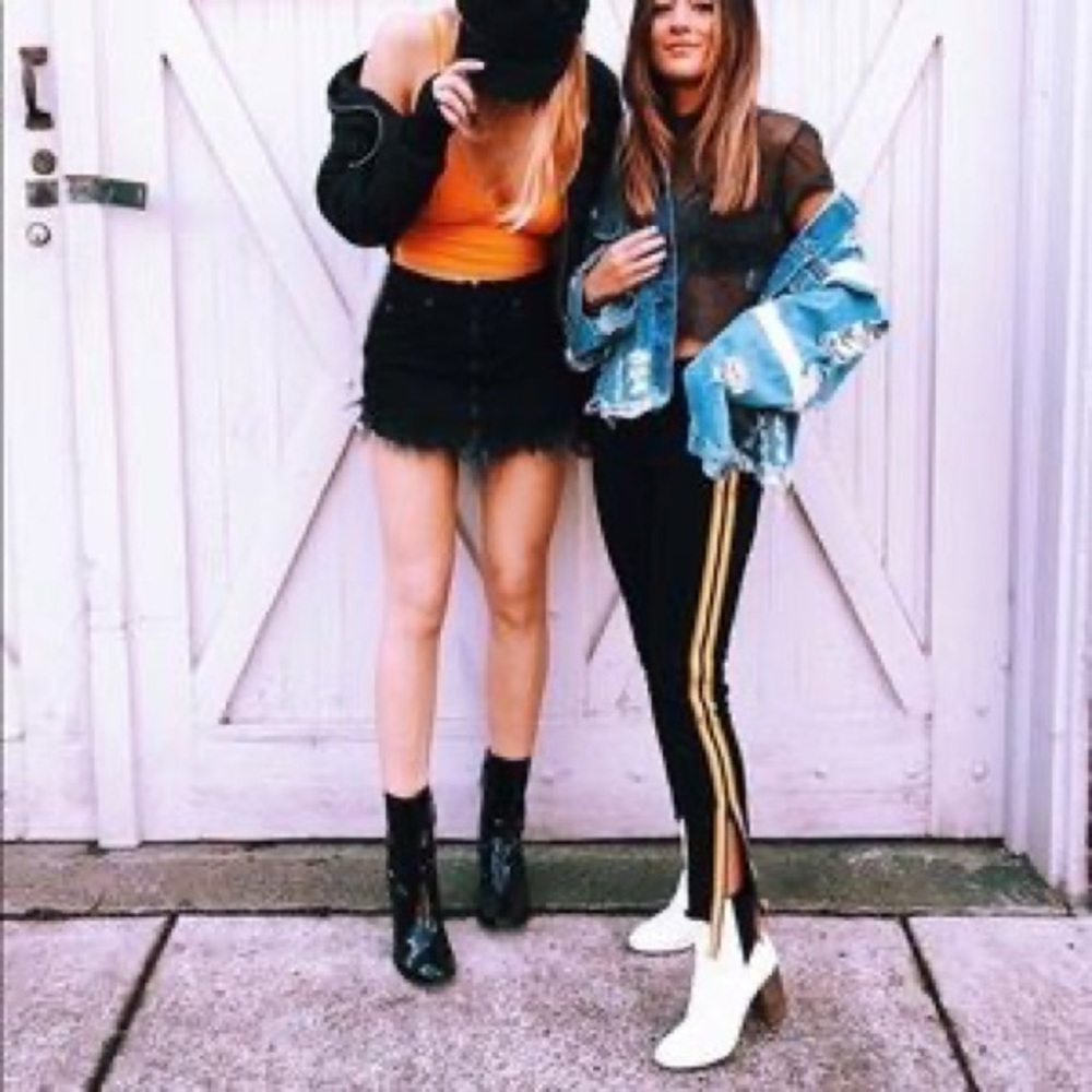 LF black high waisted jeans
